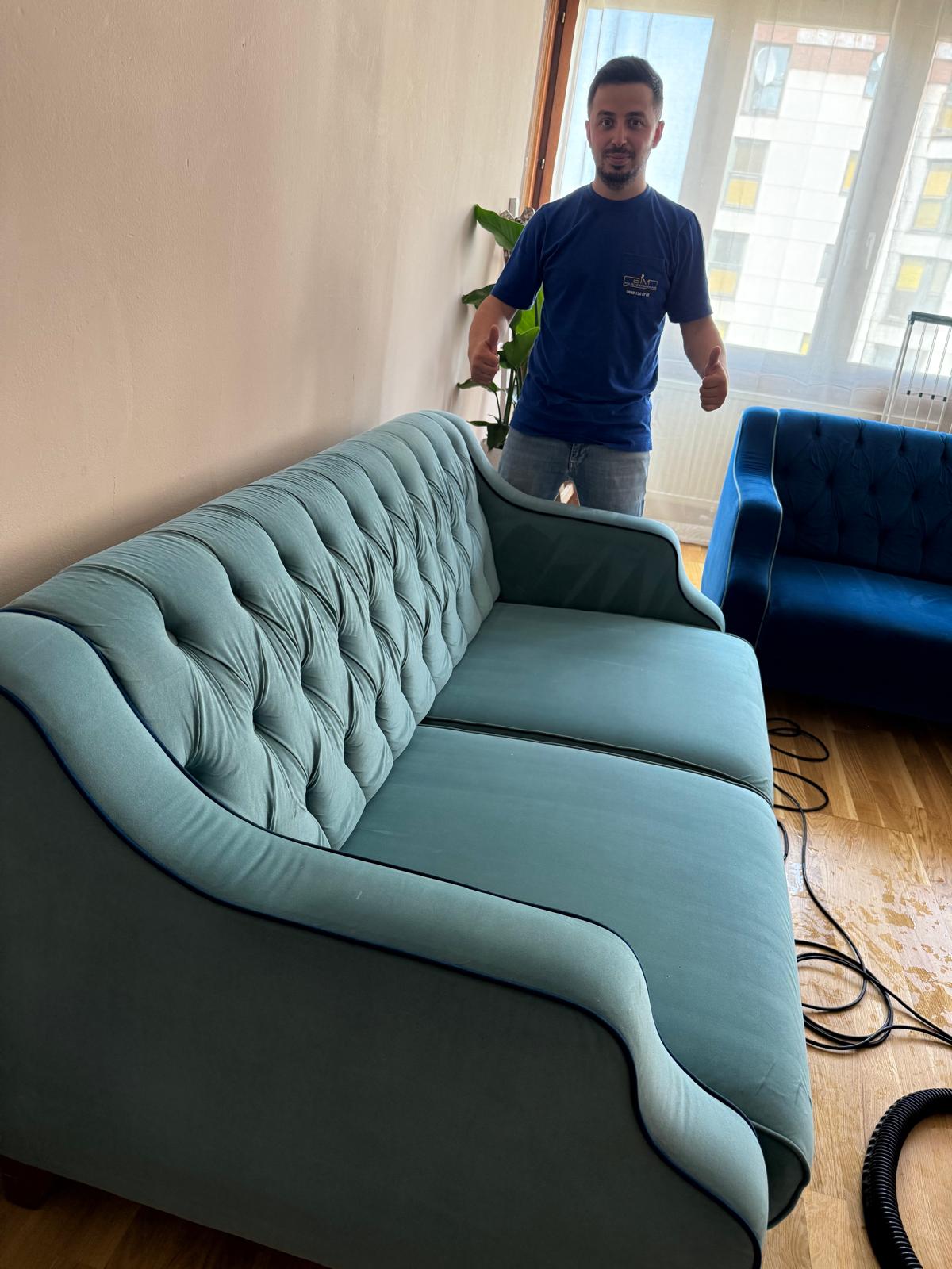 Hartnäckige Fleckentfernung Sofa Wien Nachher