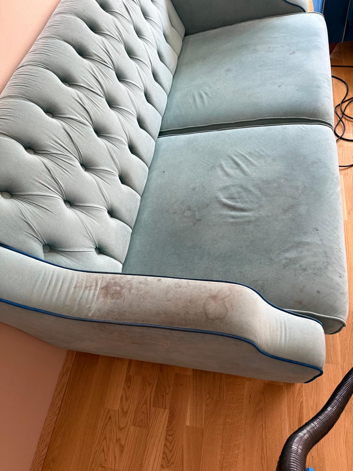Hartnäckige Fleckentfernung Sofa Wien Vorher