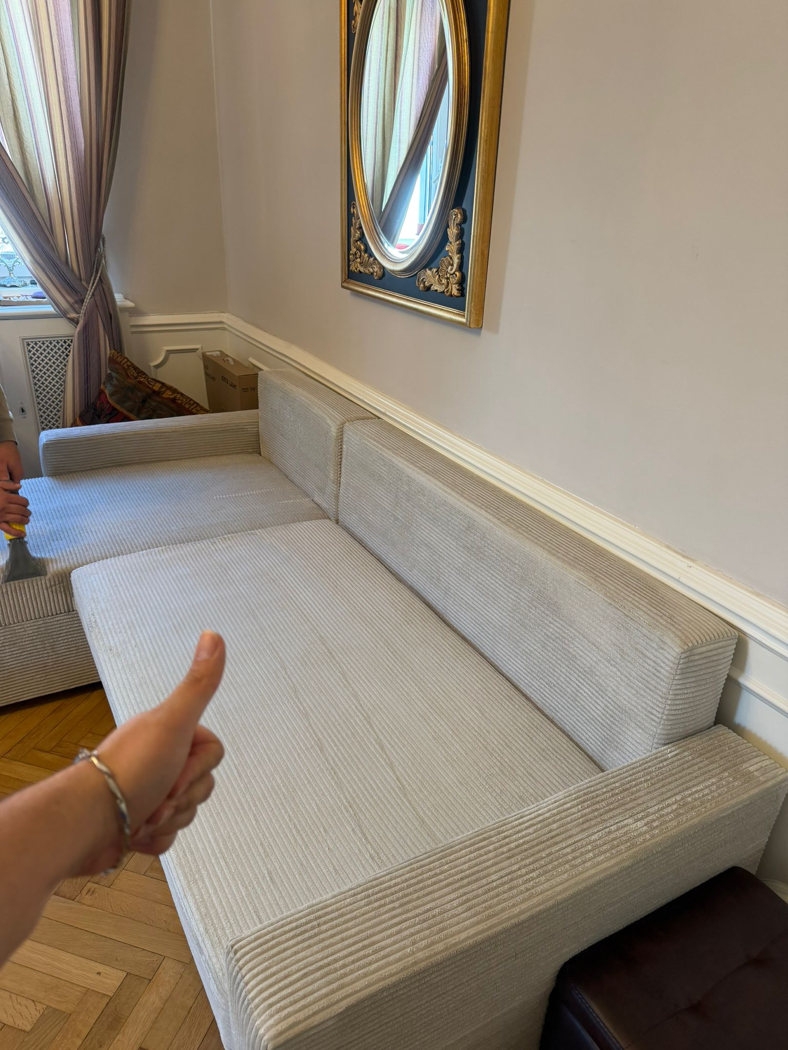 Sofa Fleckenreinigung Wien Nachher